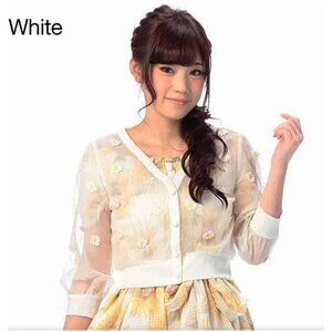 LIZ LISA Hime Gyaru sunflower applique cardigan